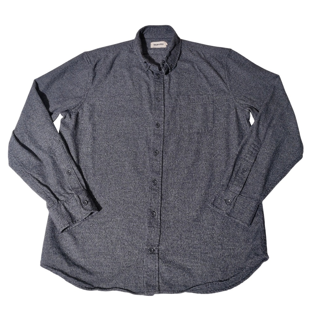 Taylor Stitch Jack (?) Button Down Shirt Men 42 Organic Cotton Houndstooth